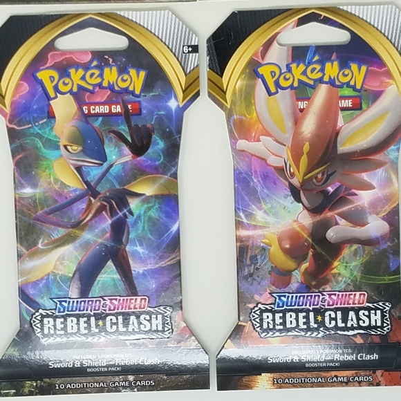 Pokemon TCG 4 Booster Pack Bundle Sword & Shield Rebel Clash Factory Sealed - Picture 4 of 8